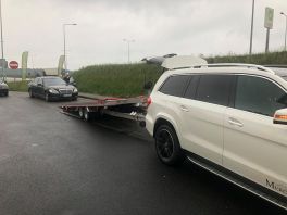 zestaw do holowania z przyczepa holowanie auta z niskim podwoziem 2