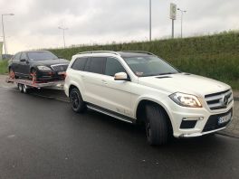 zestaw do holowania z przyczepa holowanie auta z niskim podwoziem